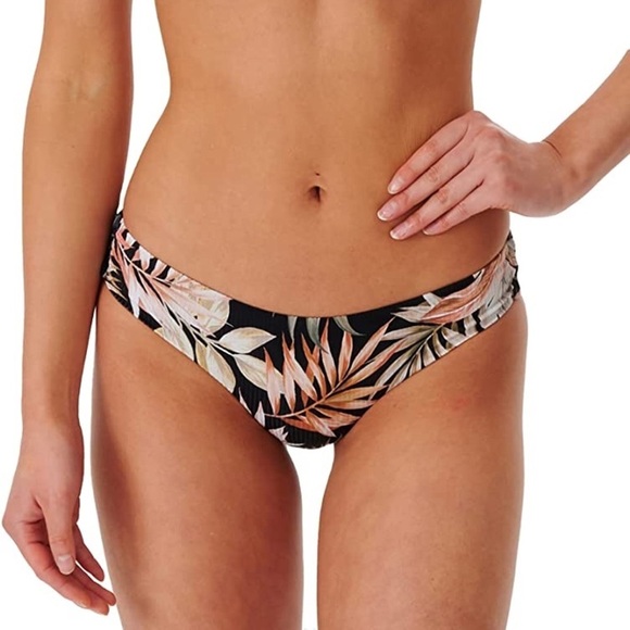 ☀️HURLEY☀️RIP CURL☀️ SOLID ADJUSTABLE BIKNI TOP HAVANA CHEEKY HIPSTER BIKINI - Picture 8 of 15